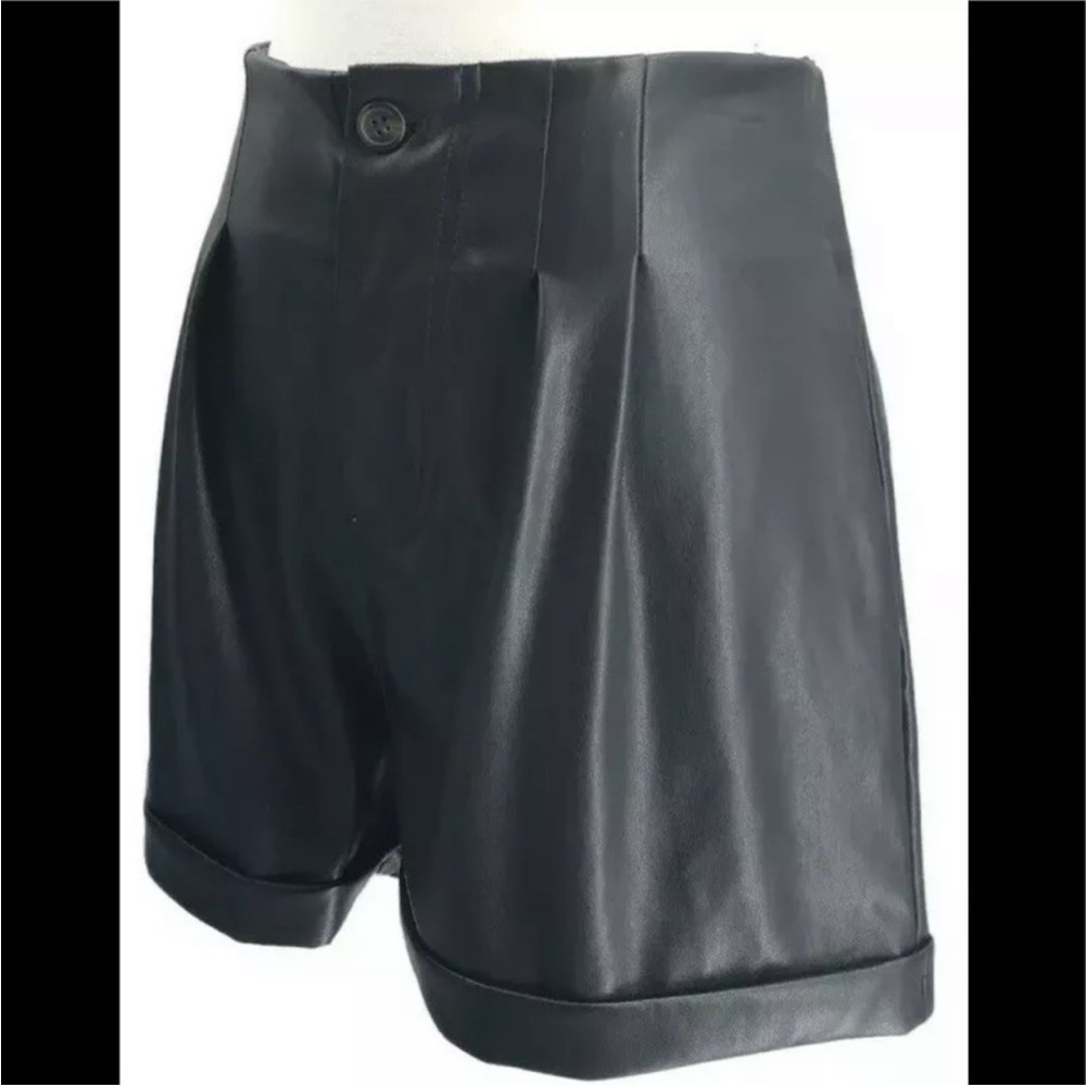 7 For All Mankind Black High Waist Shorts